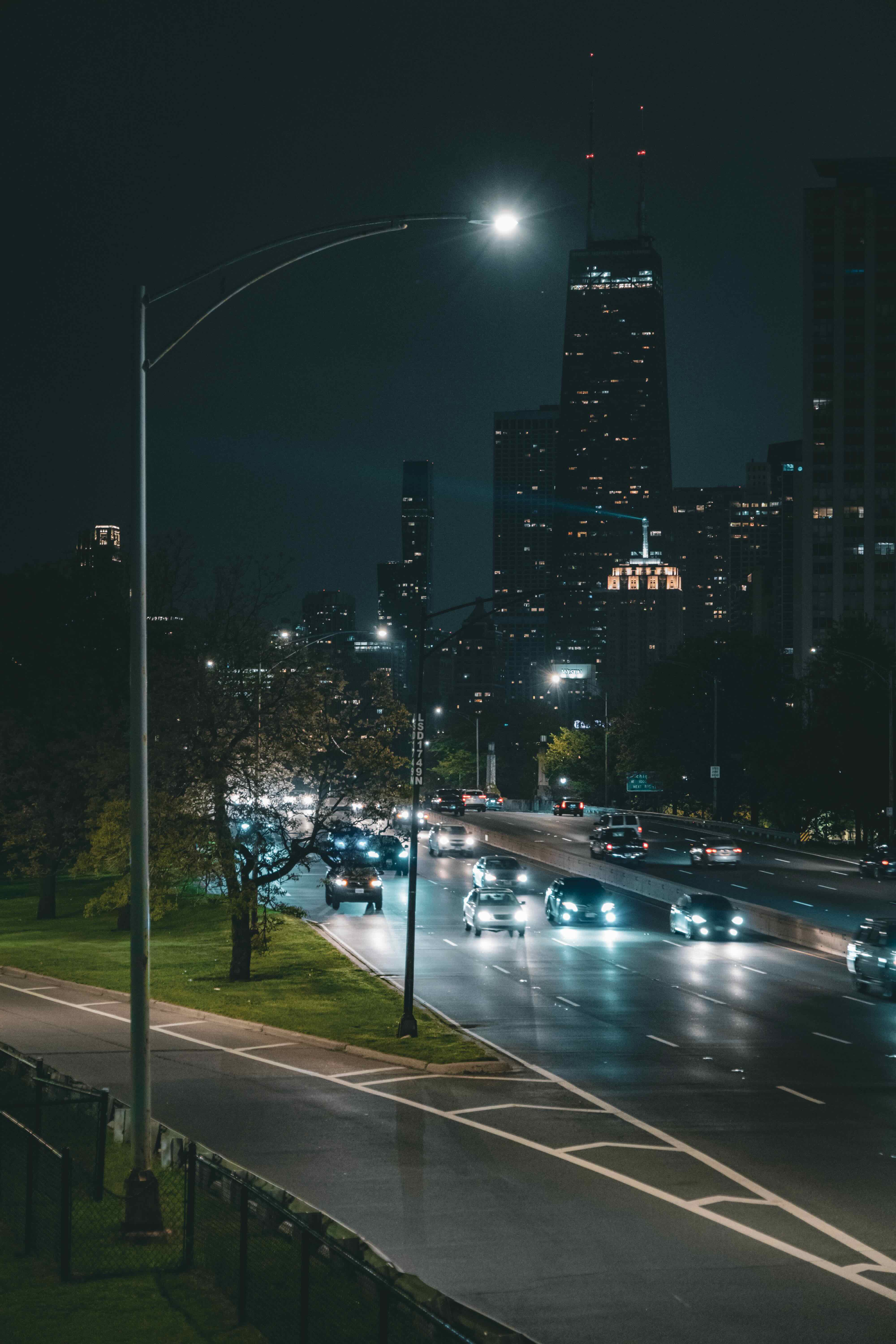 Lake Shore Drive at night